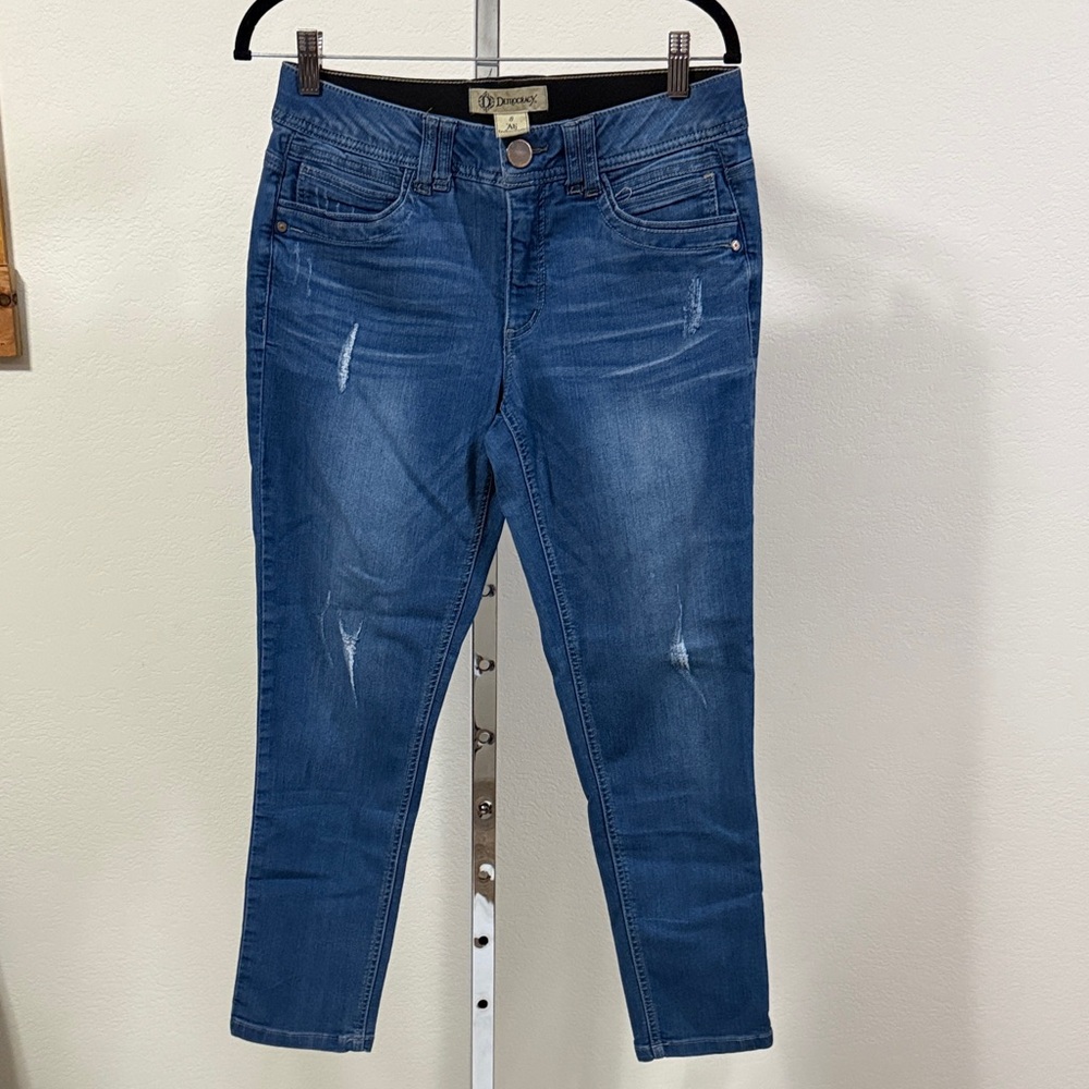 Democracy Women's Distressed Blue Cropped Jeans